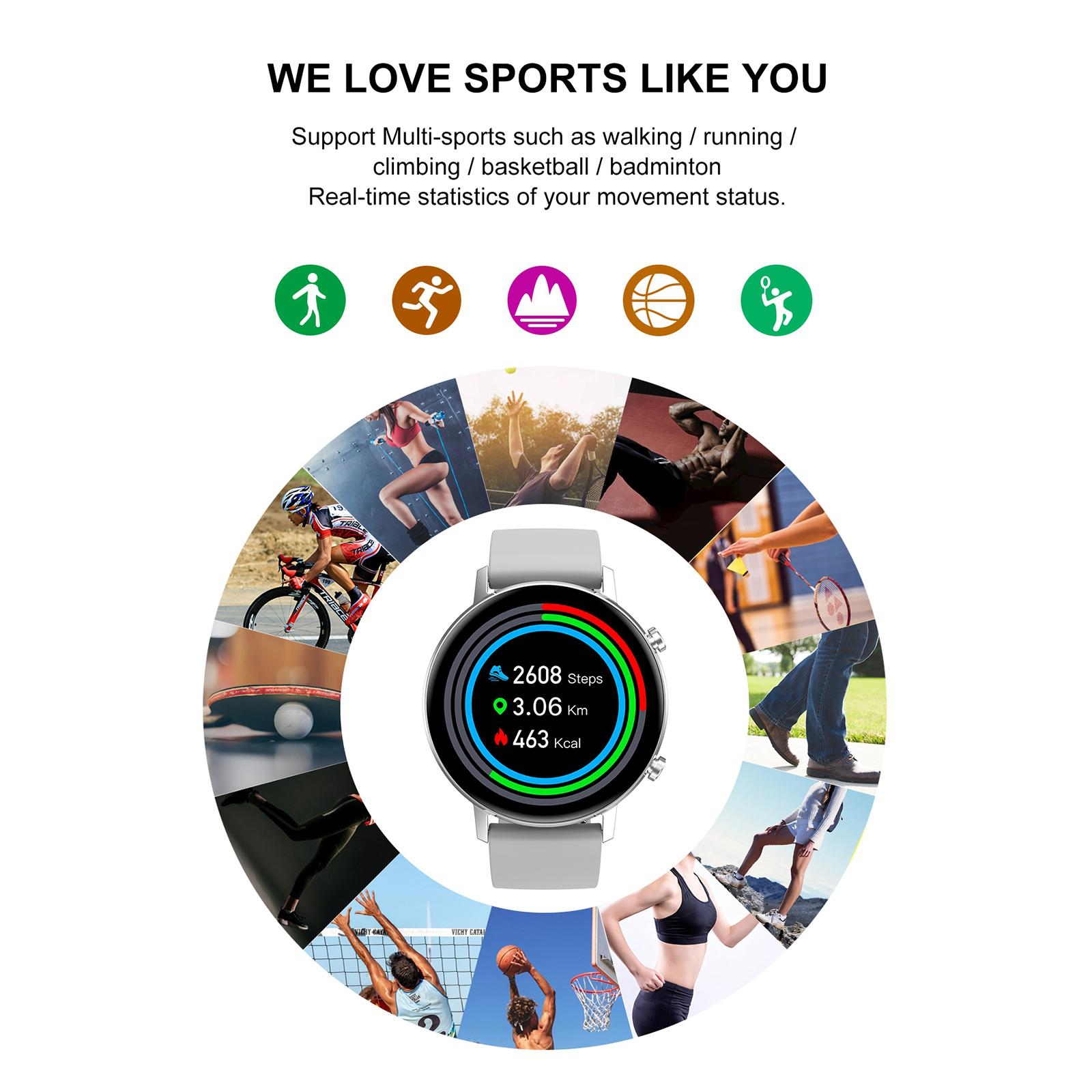 Bluetooth Smart Watch Multifunction Blood Pressure Monitor Smartwatch