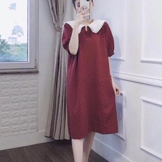Váy bầu cao cấpchất lụa Nhật siêu đẹp, sang chảnh vô cùngfree size 43~68kg