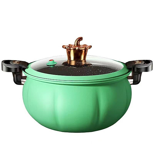 Nồi Áp Suất Bí Ngô chống dính 8L đường kính 28cm - Nồi đa năng Chiên, Xào, Nấu Lẩu, Nấu Cơm Hàng nhập khẩu TOPTIPOTENT POT