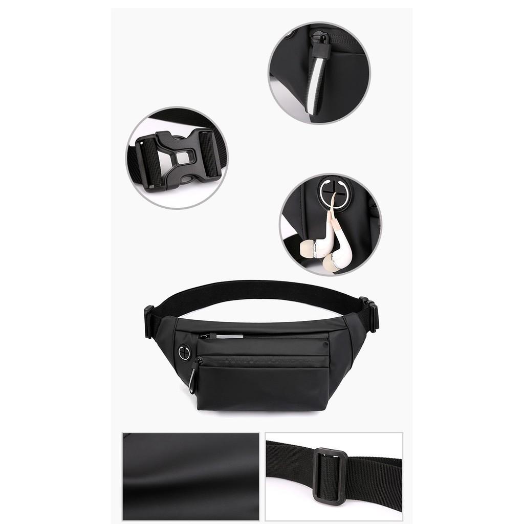 Túi đeo chéo nam VPC kiểu ngang bóng trơn S95 Tặng móc khóa hình khiên