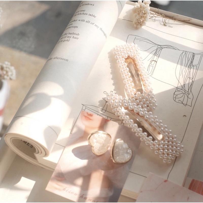 Kẹp tóc hạt trai vintage by Bisou.accessories