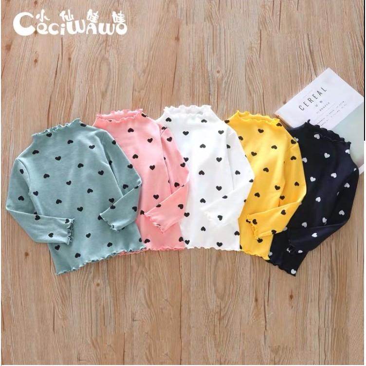 Áo Cotton Len tăm hình tim sành điệu QATETHU201945 bé gái 7-19kg