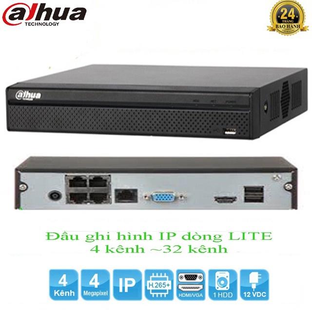 Đầu ghi hình ip Dahua 4-32 kênh NVR1104 và NVR2108,NVR2116, NVR4232. Hỗ trợ P2P.hình ảnh H.265+/H.264 với hai luồng - Hàng Chính Hãng