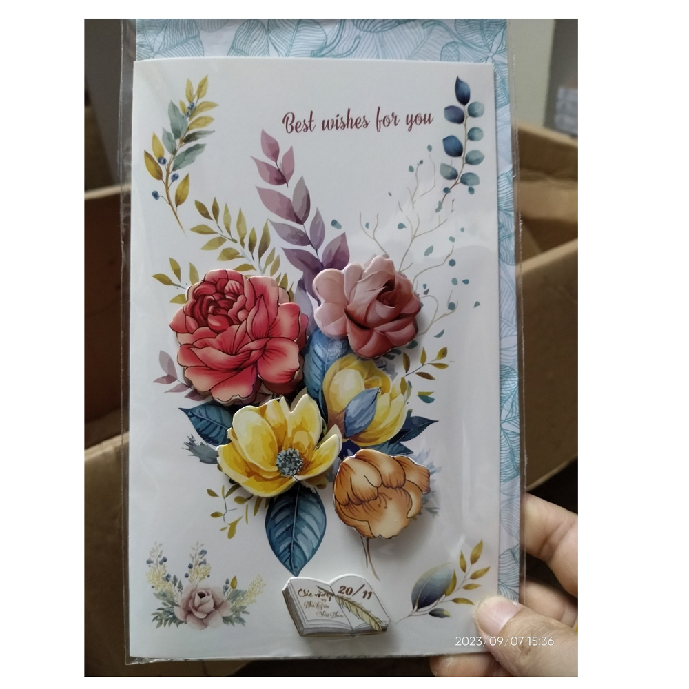 Combo 5 Thiếp 20/11 in nổi 3D loại to