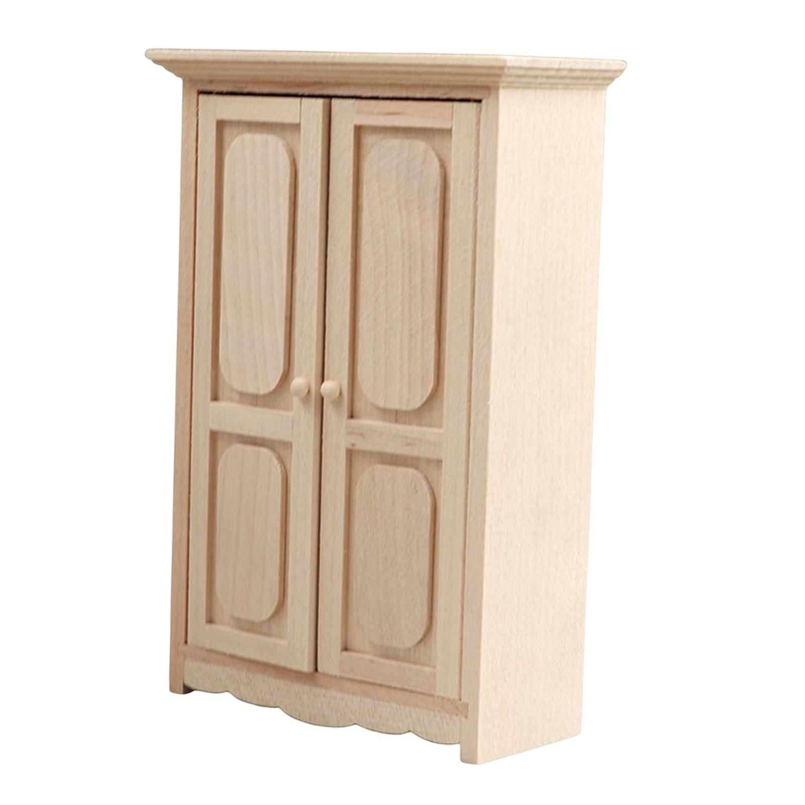 1:12 Dollhouse Furniture White Cabinet Room Bedroom Shelf