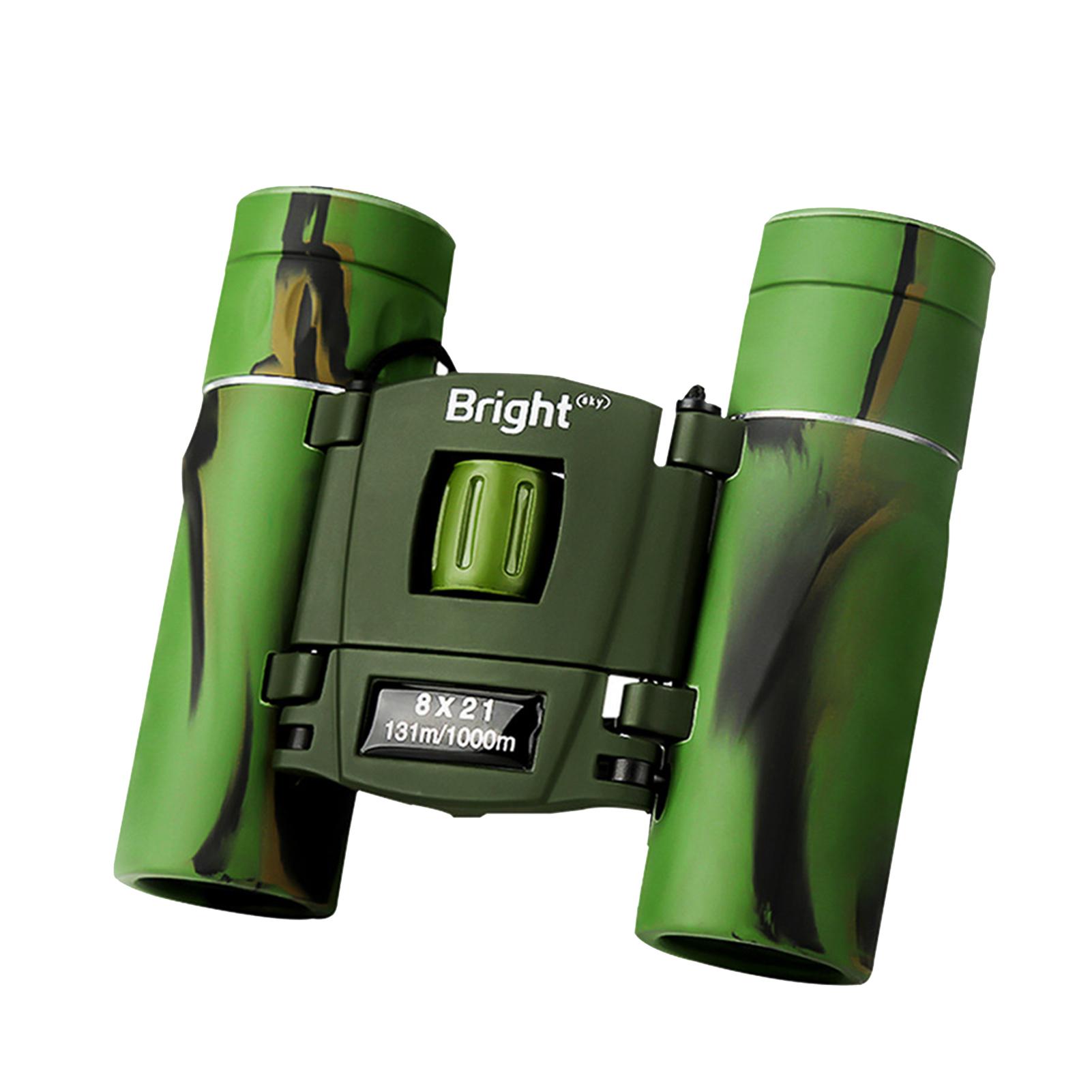 8×21 Compact HD Zoom Binoculars Long Distance High Definition BAK4 Prism Binocular Telescope with Diopter Ring