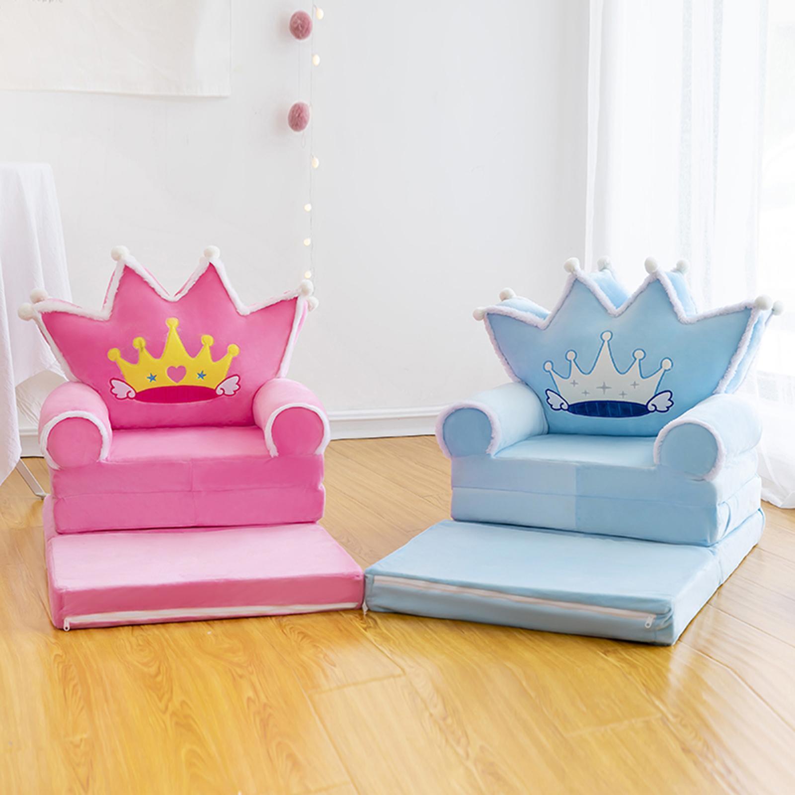 Plush Children Couch Backrest Armchair Slipcover Cartoon Foldable Kids Sofa Cover