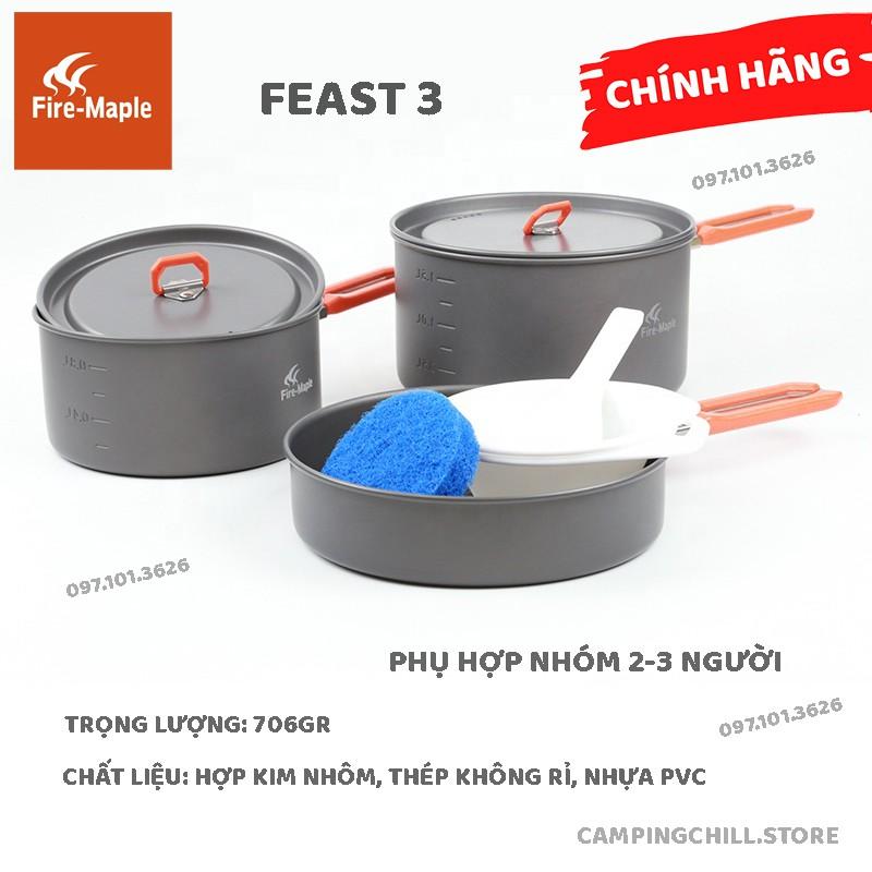 BỘ NỒI NẤU ĂN DÃ NGOẠI, CẮM TRẠI FIRE MAPLE FEAST 3