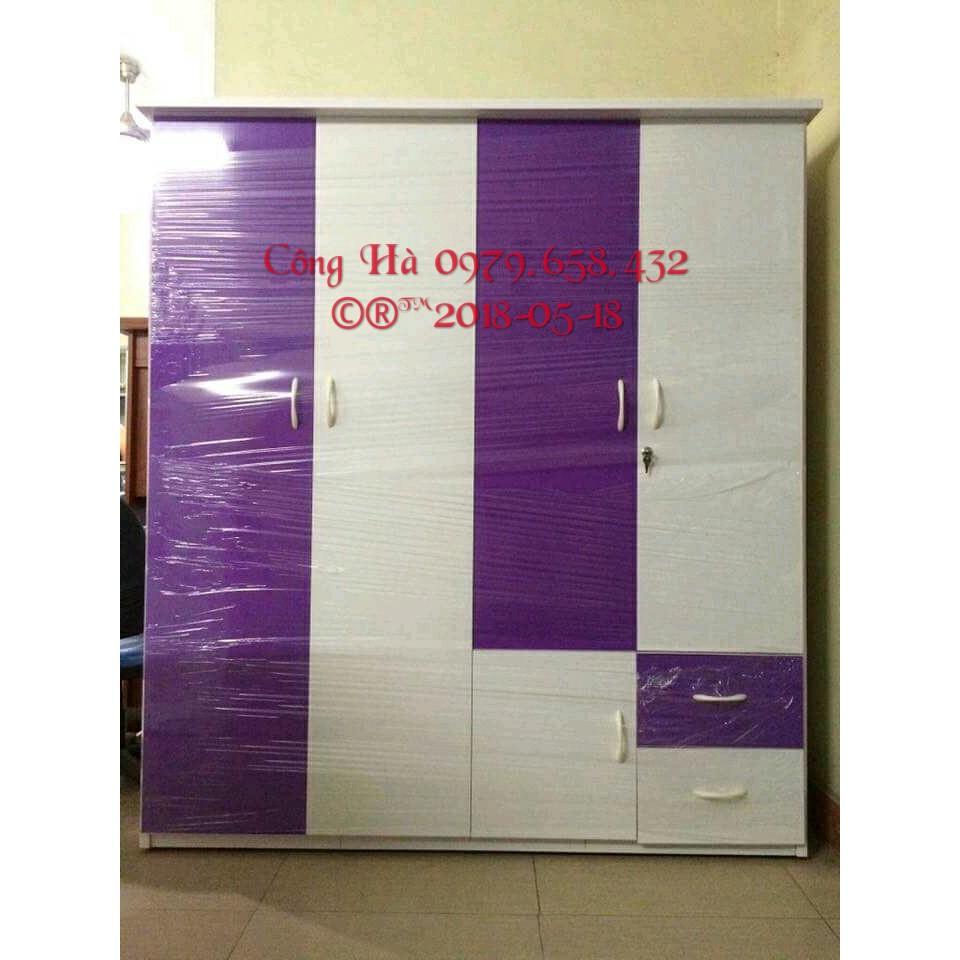 Tủ Nhựa Đài Loan - Tủ Nhựa 4 Buồng Đựng Quần Áo Người Lớn - Xưởng Nội Thất Công Hà chuyên Tủ quần áo, Tủ giày, Bàn học
