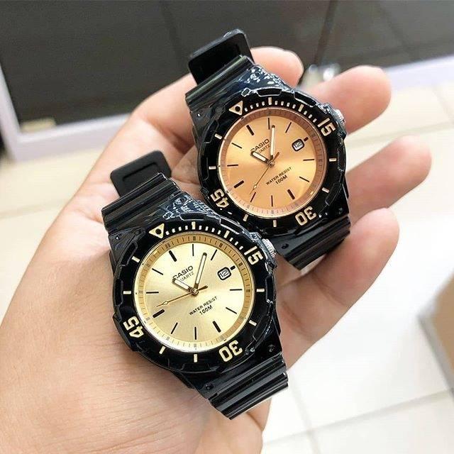 Đồng Hồ Casio Nữ Đồng Hồ Casio Chính Hãng Casio Dây Nhựa LRW200H - 9E Mặt Vàng Gold Fullbox.