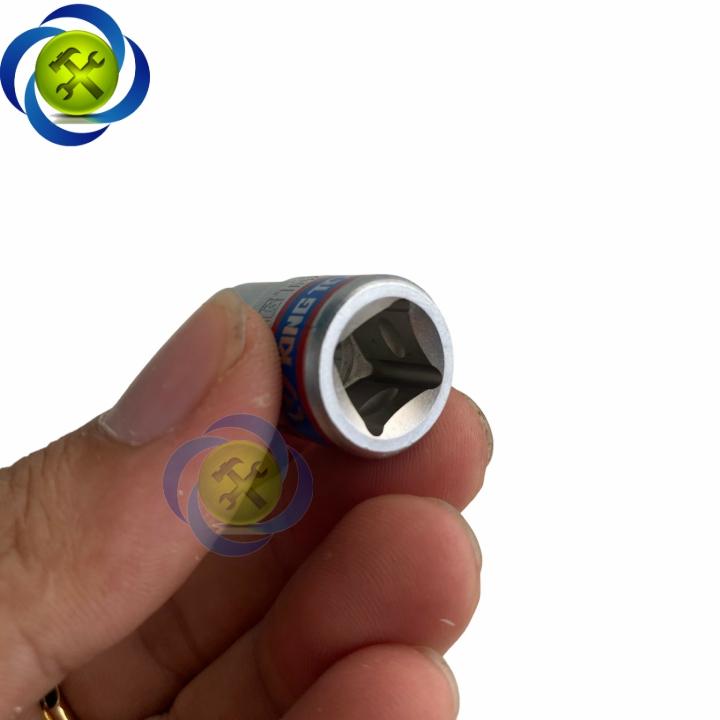 Tuýp trắng ngắn 12 cạnh Kingtony 3330xx chuôi 3/8