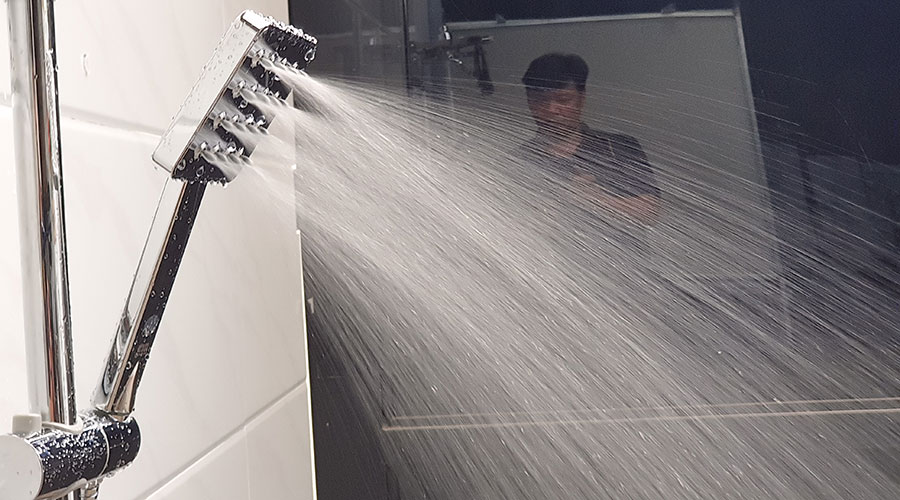 Bộ đài sen, tay sen vuông nhựa ABS mạ Chrome cao cấp Eurolife EL-DSV 02