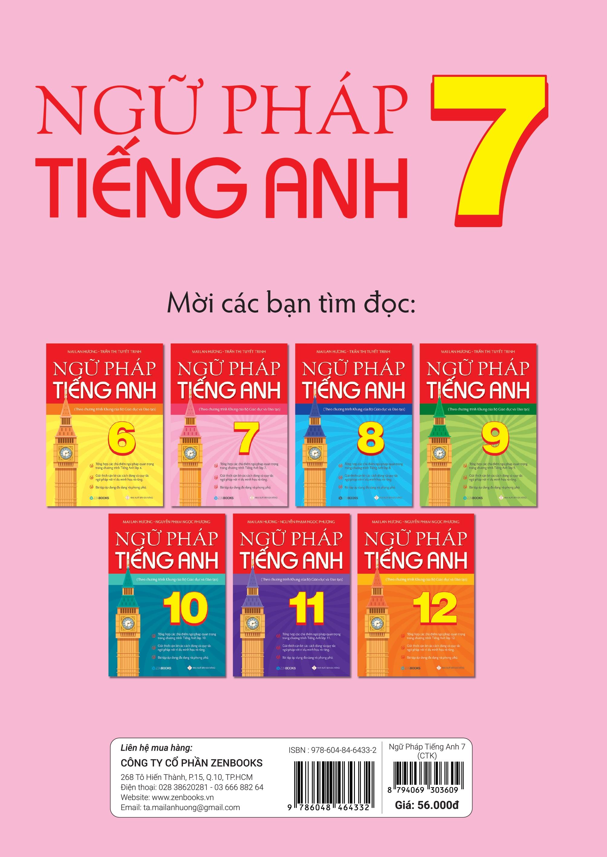 Ngữ Pháp Tiếng Anh 7 (Theo Chương Trình Khung Của Bộ Giáo Dục Và Đào Tạo)