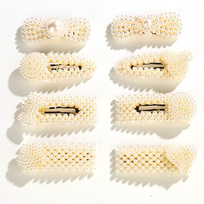 PVN7966 Set 20 Kẹp tóc nơ đính ngọc trai giả thời trang Hàn Quốc T2