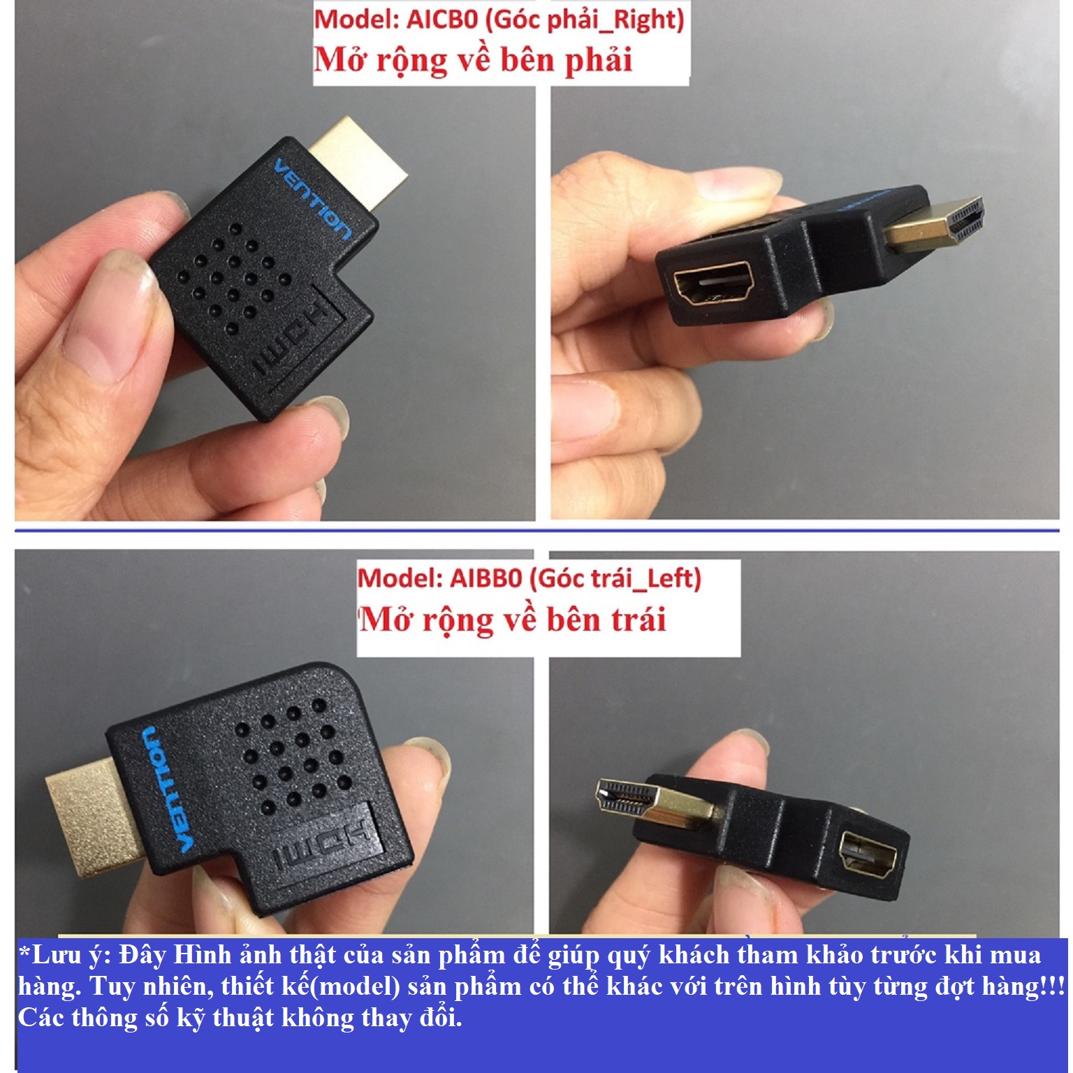 Đầu mở rộng / nối dài cổng HDMI 2.0 Vention AIAB0 / AIBB0 / AICB0 / AIOB0 / AINB0 _ Hàng chính hãng