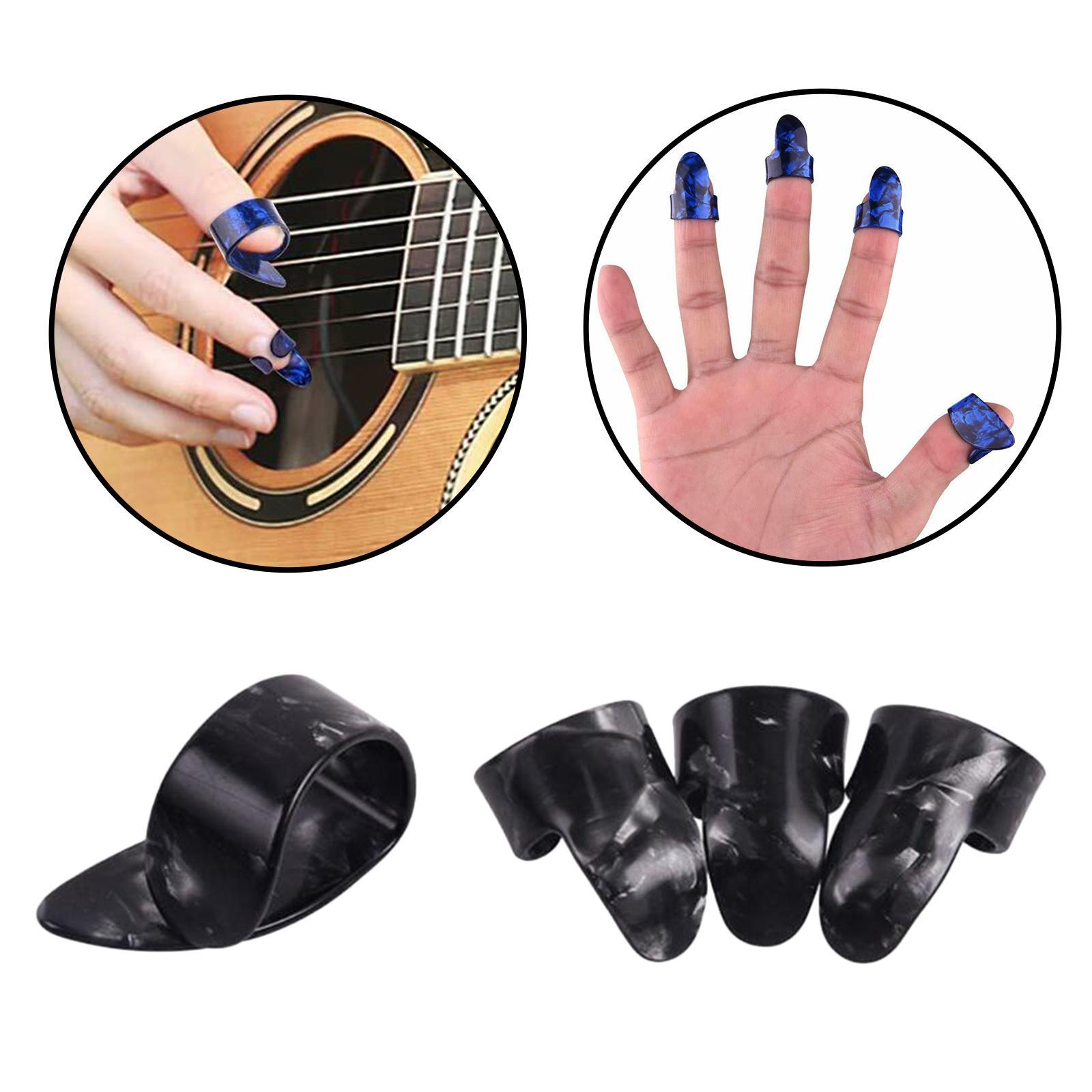 4x Thumb Finger Guitar Picks Guitar Plectrums Picks Bass Acoustic Guitar