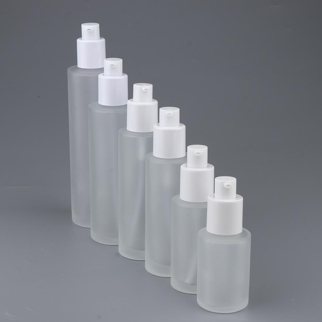 Travel Empty Cream Shampoo Lotion Pump Bottles with Lid for Refillable Cosmetic