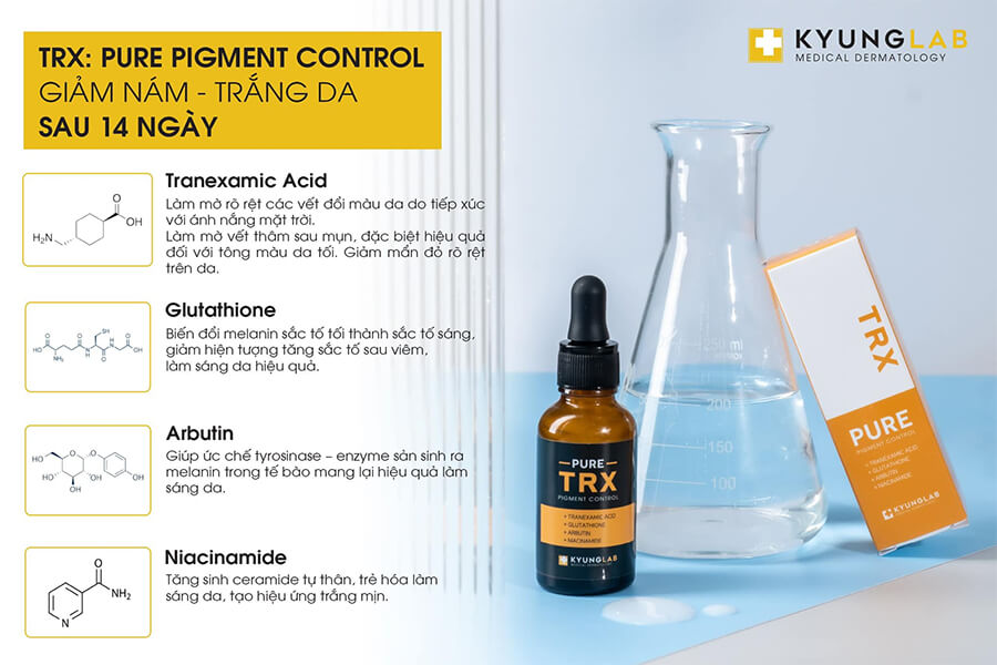 Serum Hỗ Trợ Giảm Thâm Nám, Làm Trắng Da Kyung Lab Pure Trx Pigment Control 30ml