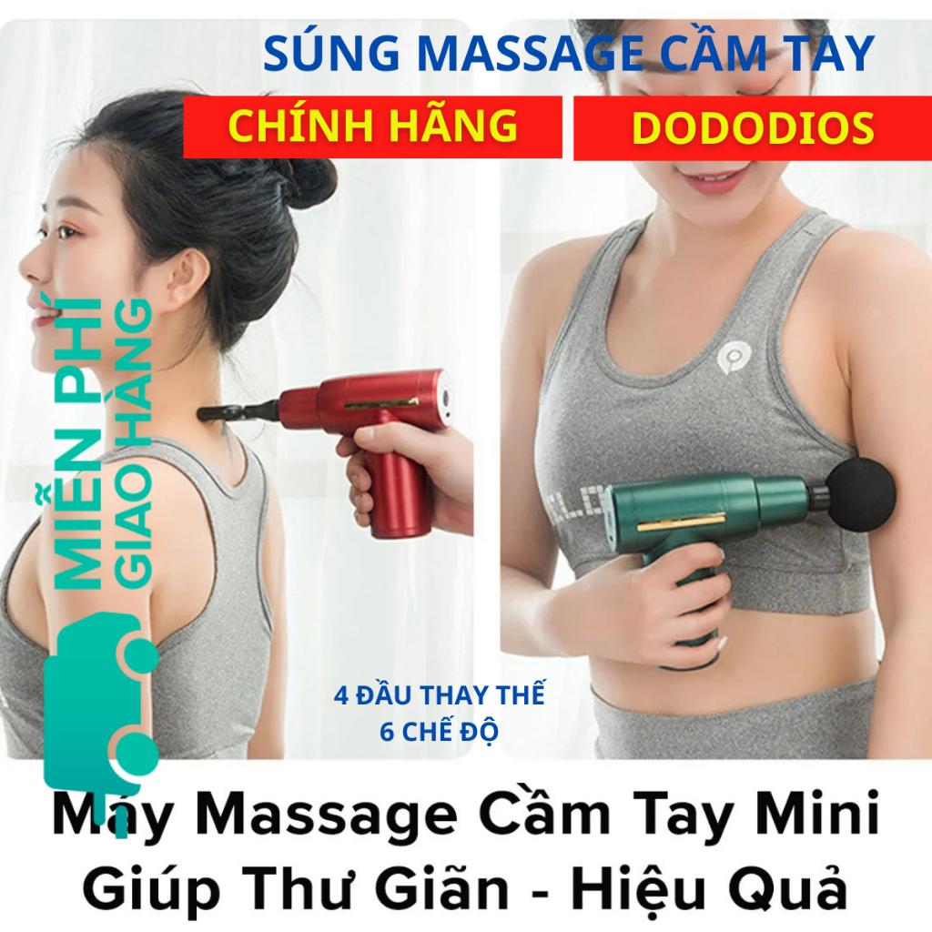 Máy Massage Cầm Tay dododios Mát Xa Cổ Vai Gáy 6 Chế Độ Sạc Tích Điện Giảm Đau Cứng Cơ