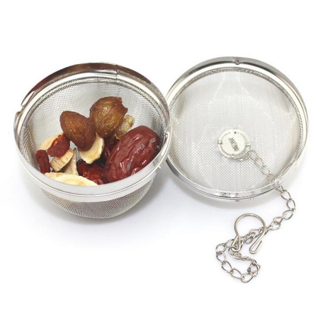 2x Stainless Steel Infuser Strainer Mesh Tea Filter Spoon Spice Ball 13cm