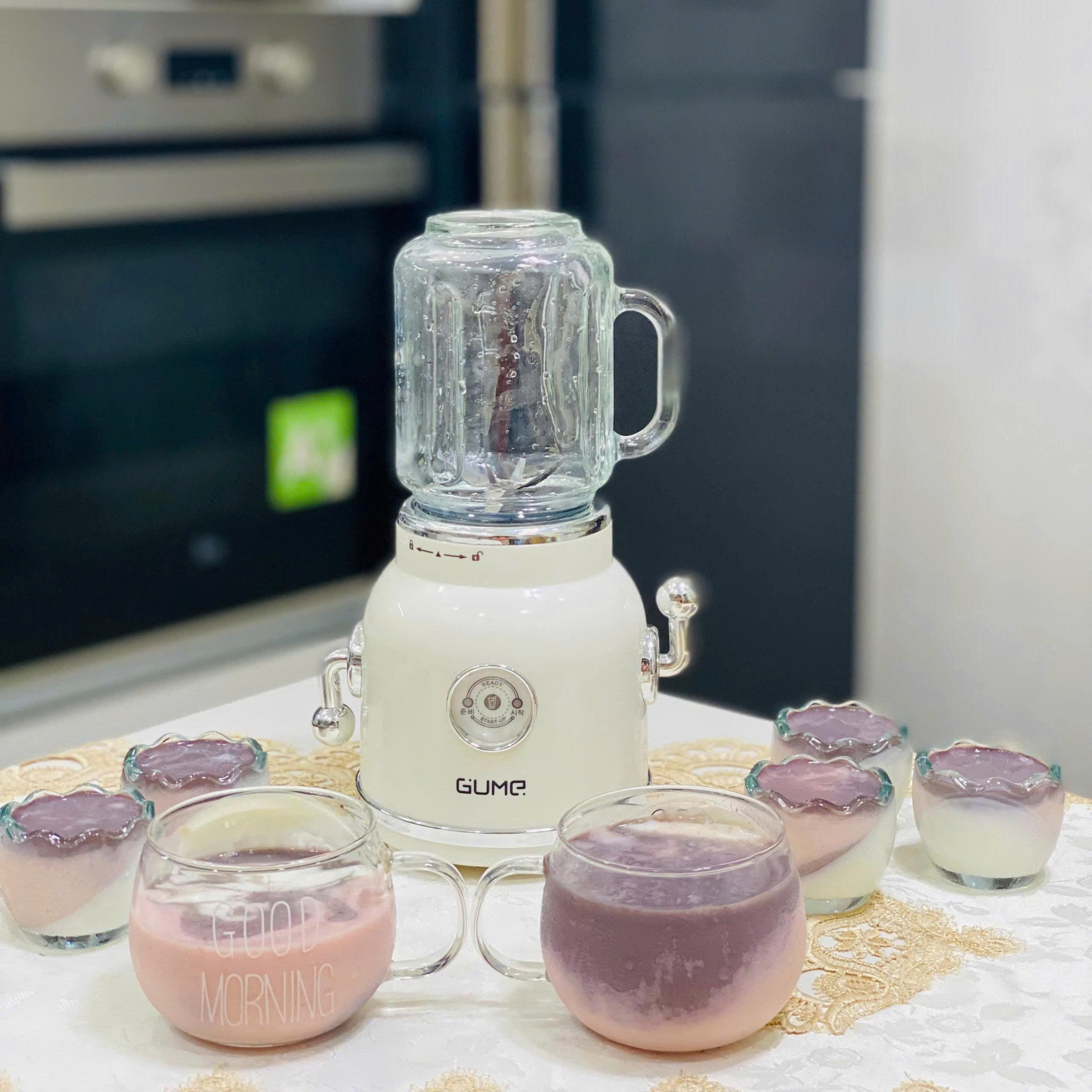 Máy xay sinh tố đa năng 2 cối 600ml Korea GMB-01 lưỡi dao 6 cánh - Hàng chính hãng