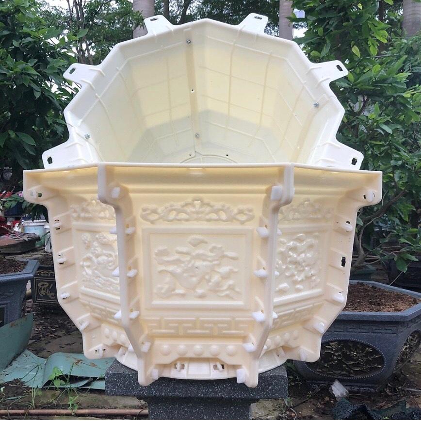 Khuôn đúc chậu cảnh bát giác 59cm nhựa ABS có lòng trong