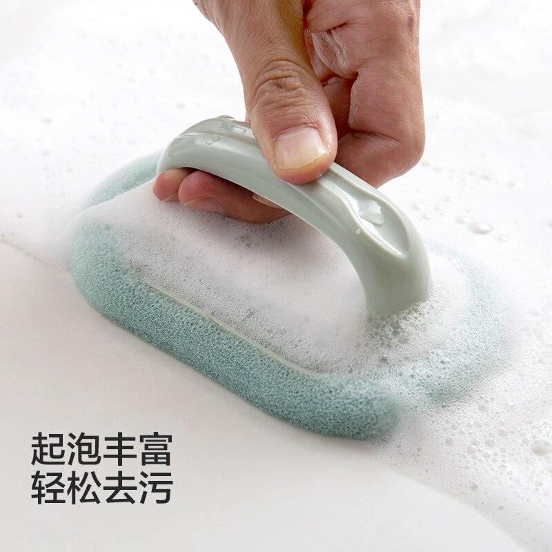 1pc Kitchen Wash Pot Cleaning Brush Sponge Brush Bathroom Bath Brush Tile Sponge Brush