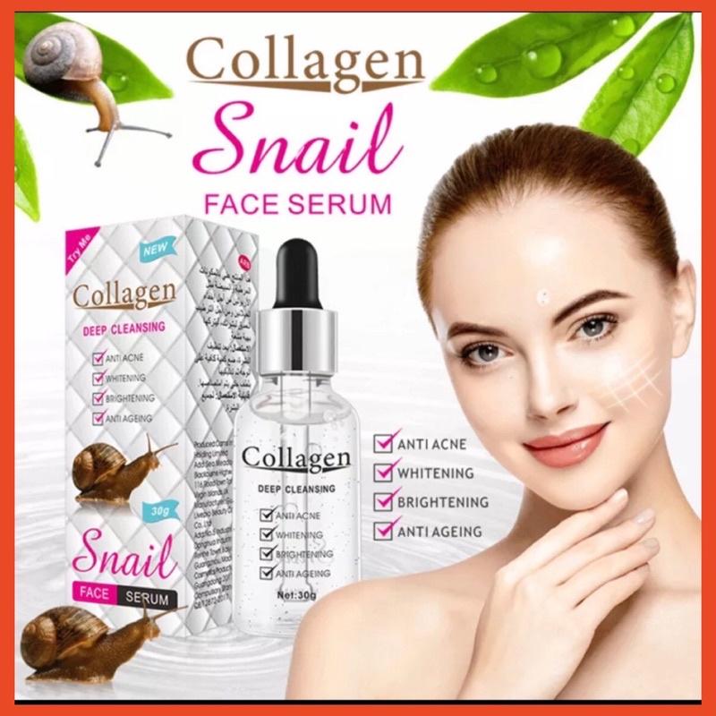 Collagen Serum Mặt Ốc Sên Dưỡng Ẩm Làm Trắng Làm Sáng Dưỡng Ẩm Phục Hồi Săn Chắc Kiểm Soát Dầu Thu Nhỏ Lỗ Chân Lông…