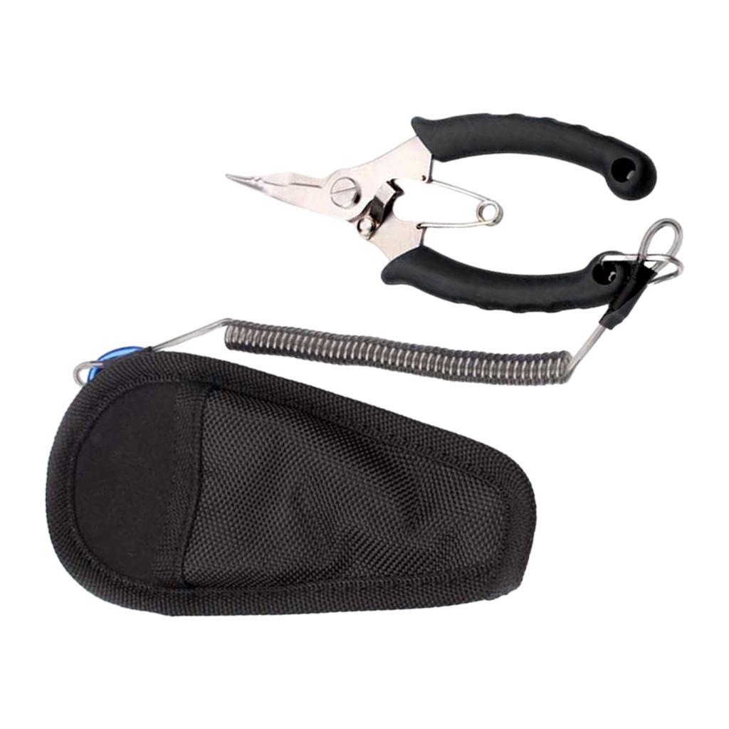 Fishing Pliers Cutter Fish Lip Hook Remover Tool with Lanyard Saltwater Fishing Equipment Multifunctional
