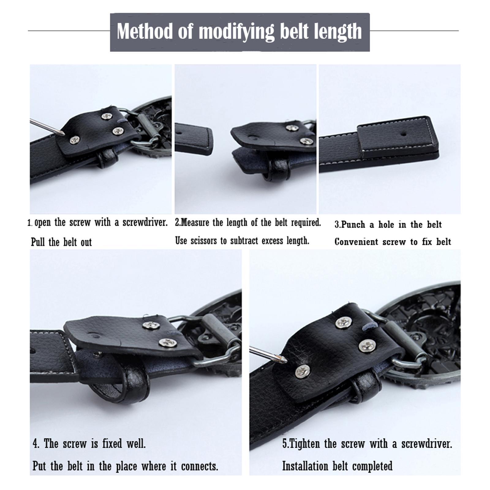 Mens PU Leather Belt with Buckle Waist Belt Dresses Belt Western Belts Women