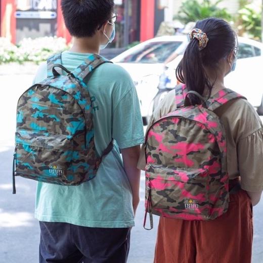 Balo học sinh, chất dù siêu nhẹ bền, hoạ tiết - BOM