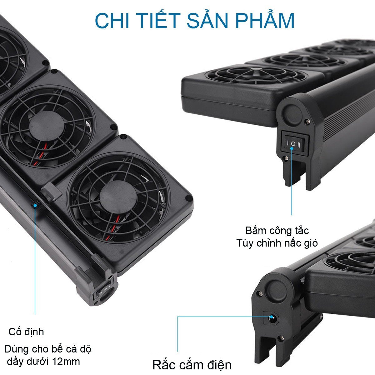 Quạt làm mát bể cá 60 - 80cm 3 Quạt