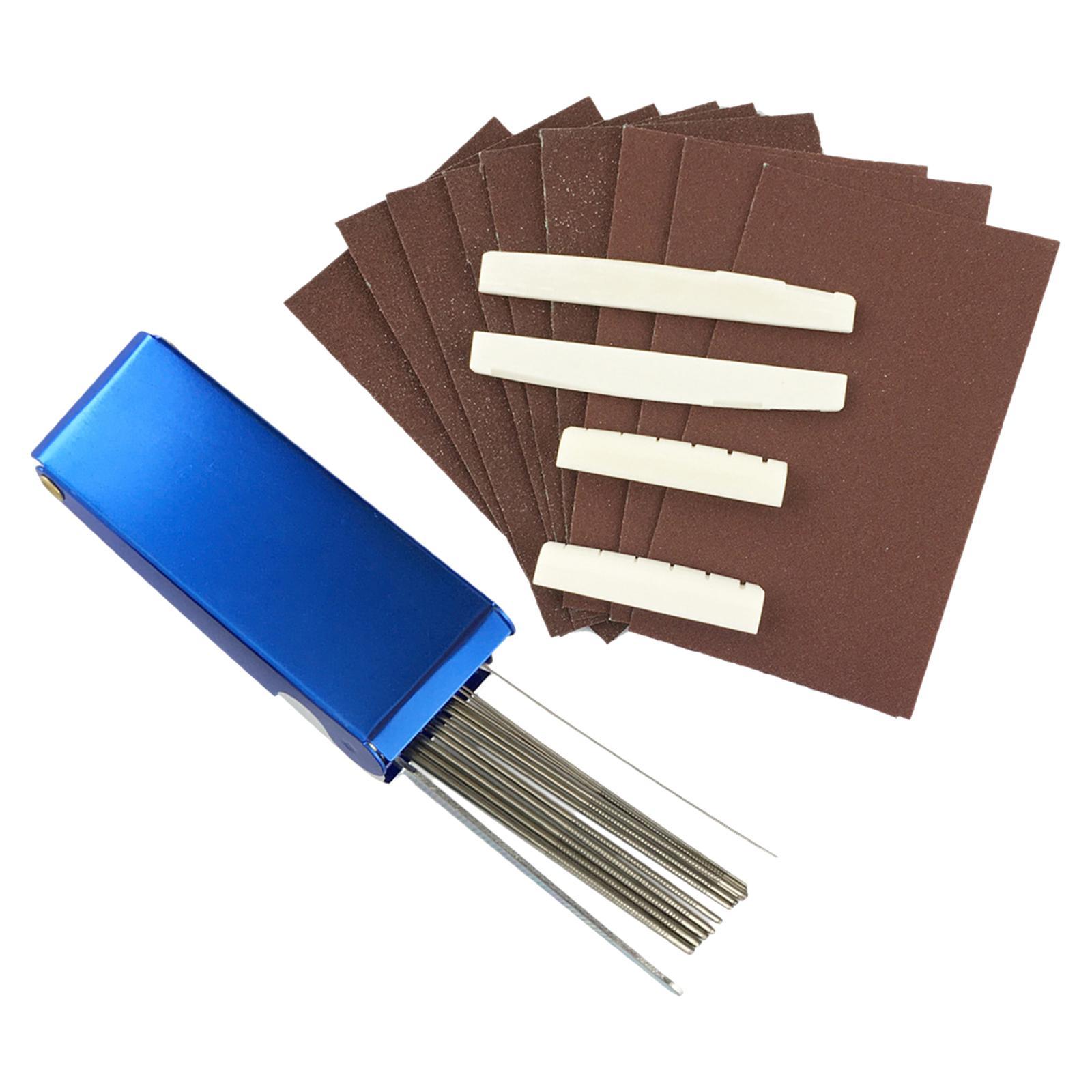 Guitar Bridge Saddle Nut File Set Guitar Bridge Nut Saddle for Maintenance