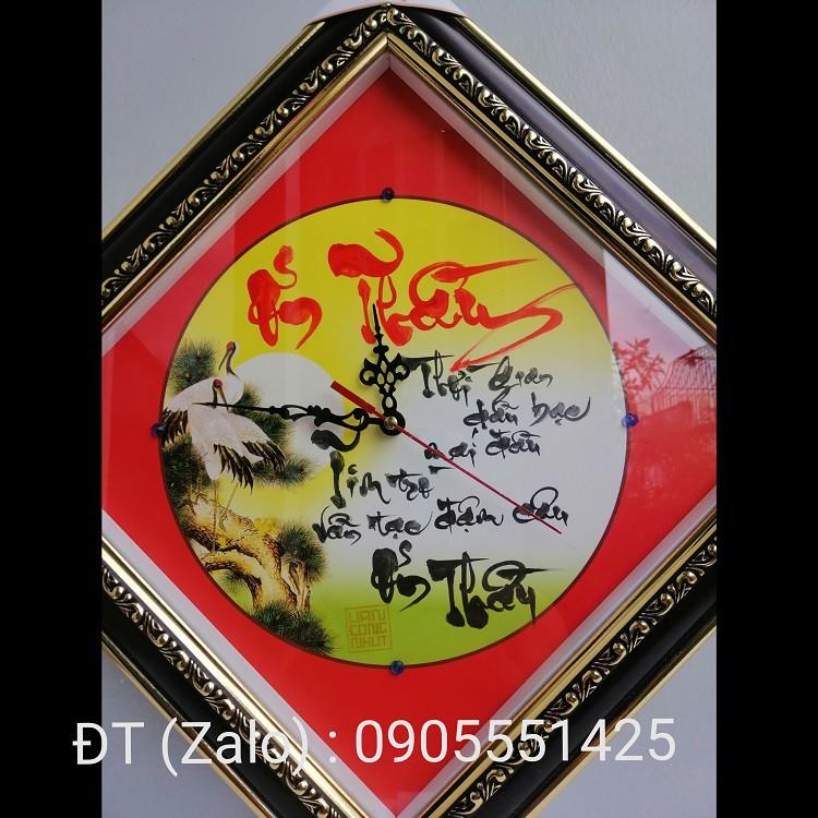 Tranh đồng hồ thư pháp : ƠN THẦY
