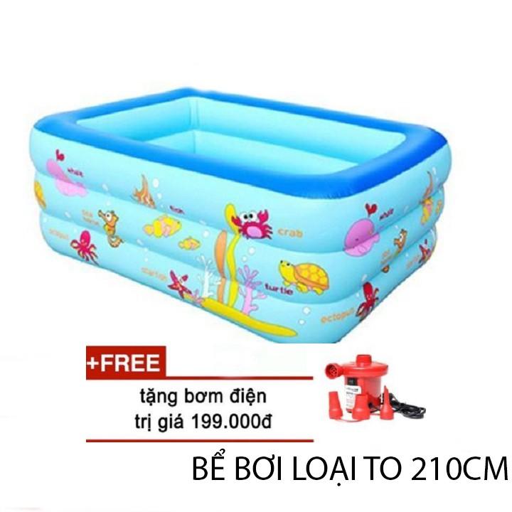 Bể BƠi Loại To 2M1+bơm Cho bé-hồ bơi mmini