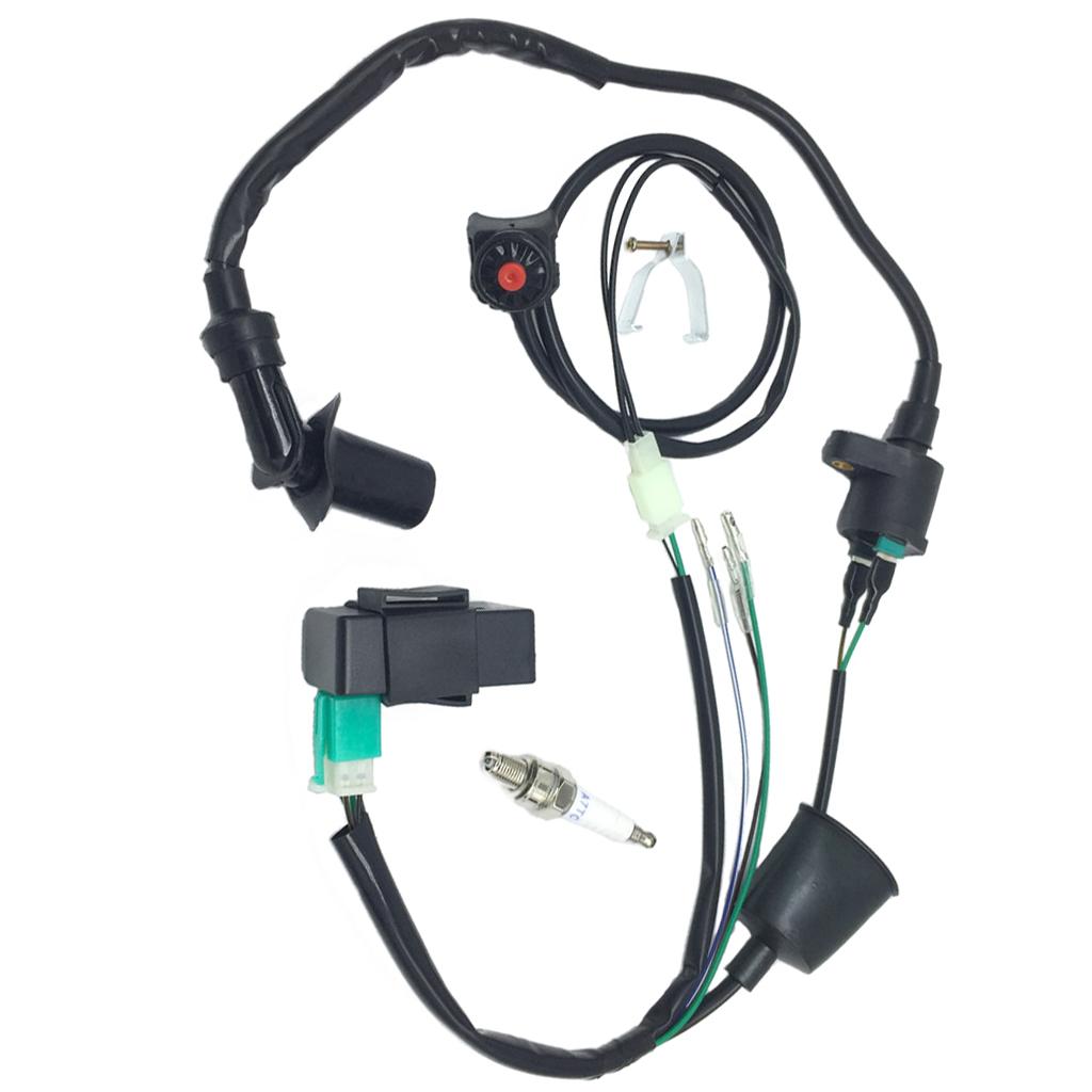 Wiring Loom Ignition Coil CDI Unit Kill switch 50-160cc Dirt Bike