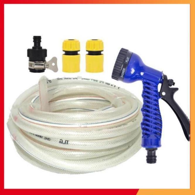 Bộ dây tăng áp 3 lần vòi xịt nước rửa xe, tưới cây loại 3-5m 206843