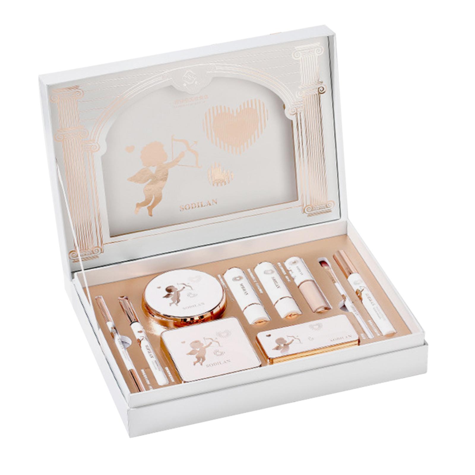 Makeup Set Include 3 Colors Eyeshadow 2x Lipstick Cushion BB Cream Concealer eyeliner for Beginners Women Girl