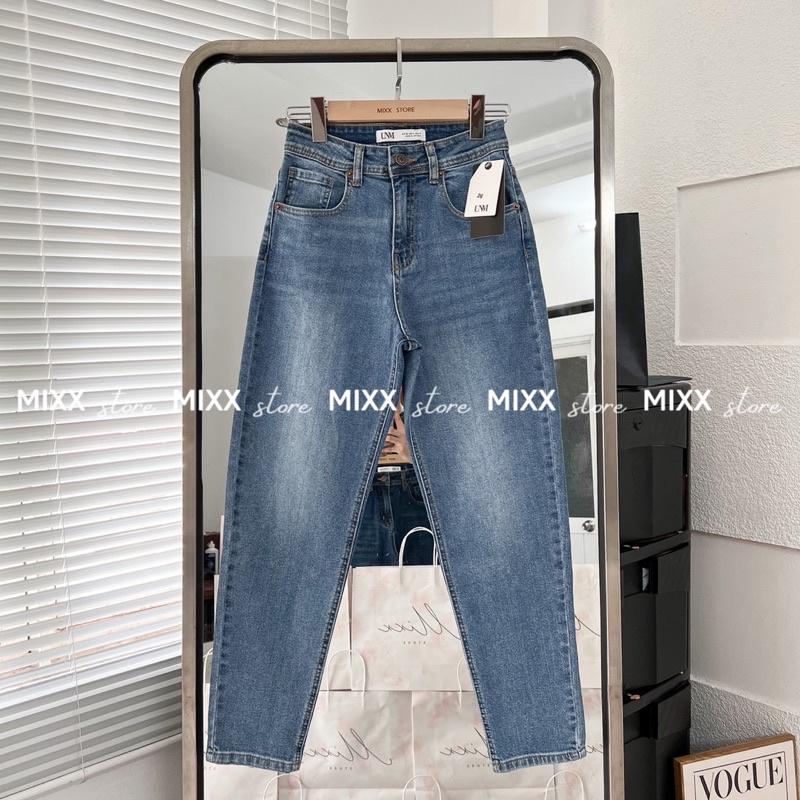 Quần Jean Nữ Baggy Lưng Cao UNM chất dày dặn thương hiệu phom 9 tấc siêu cưng