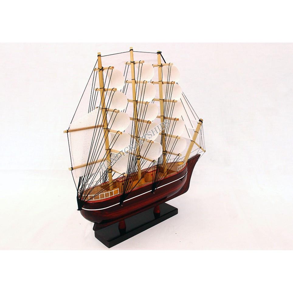 Combo 2 thuyền buồm mô hình màu trắng 25cm & 20cm