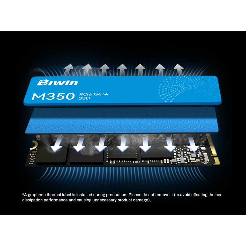 Ổ cứng gắn trong SSD M.2 BIWIN M350 PCIe Gen4x4 NVMe 500GB Bảo hành 5 năm Hàng chính hãng 1 đổi 1