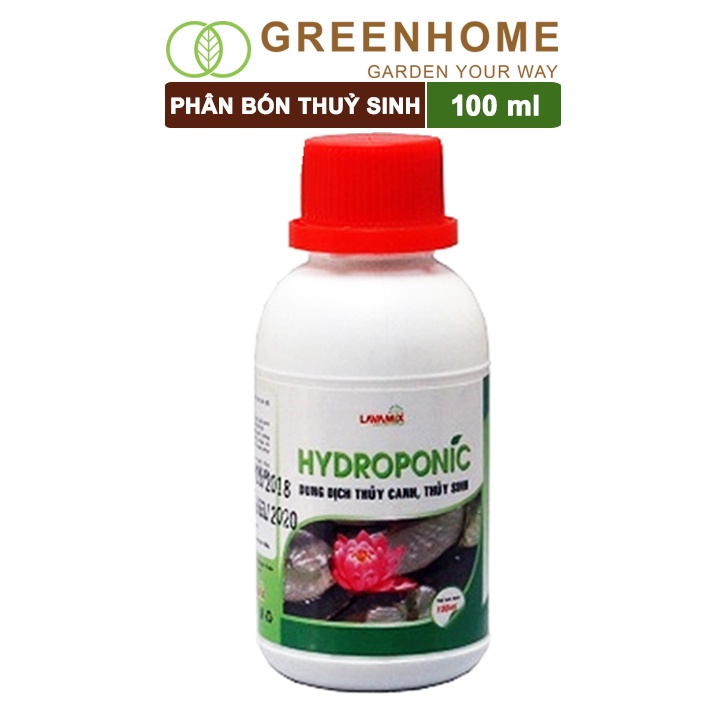Dung Dịch Thủy Canh Greenhome, Lavamix, Phân Bón Cây Thuỷ Sinh, Hoa Sen, An Toàn Cho Cá, Tép Cảnh