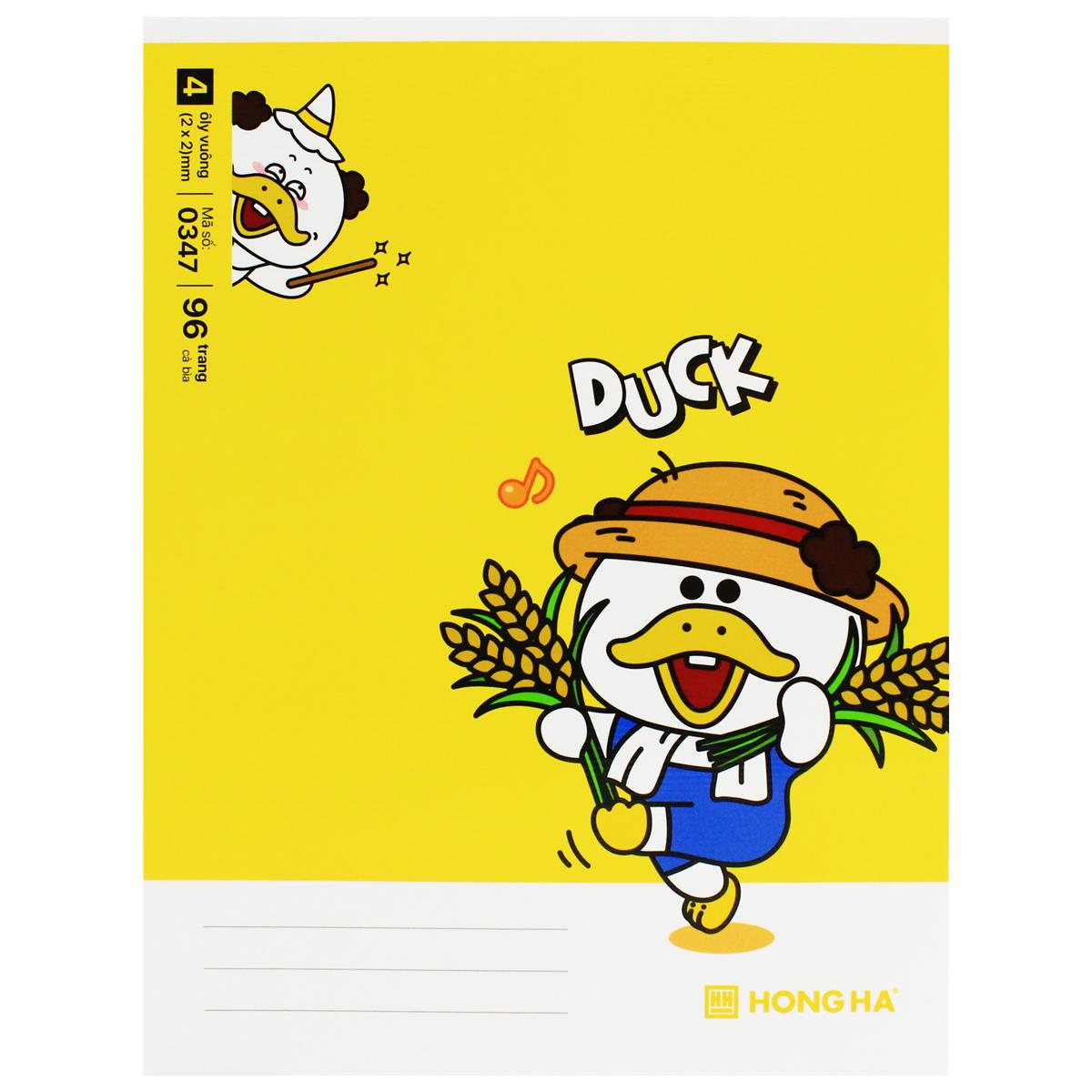 Tập Class Arkduck - 4 Ô Ly Vuông - 96 Trang 70gsm - Hồng Hà 0347 (Mẫu Bìa Giao Ngẫu Nhiên)