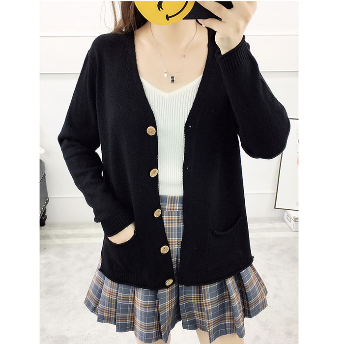 Áo khoác cardigan len nữ ArcticHunter, kiểu dáng áo khoác nhẹ phối 2 túi trước, thời trang phong cách trẻ