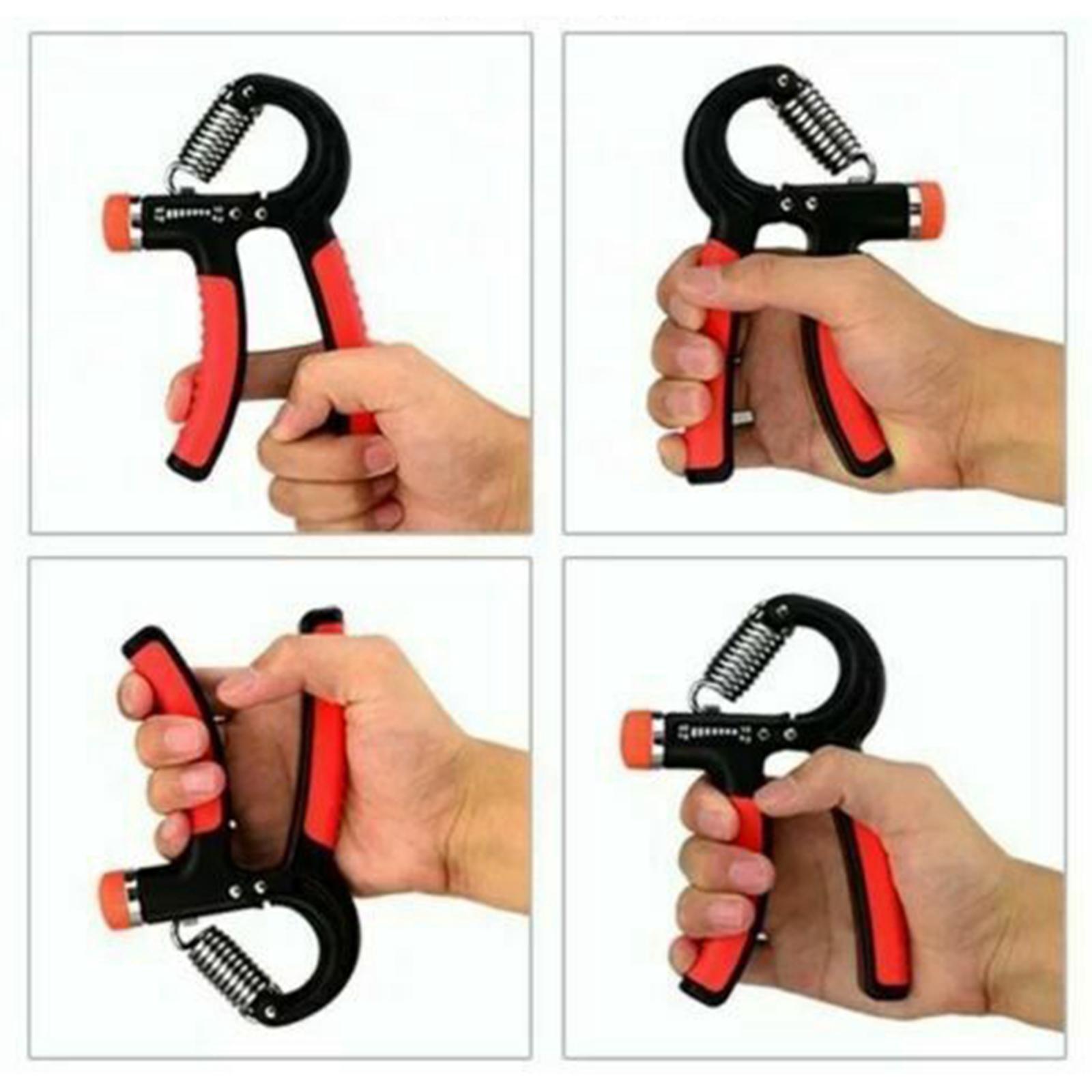 Hand Grip Strengthener Adjustable Wrist Forearm Gripper Exercise Black