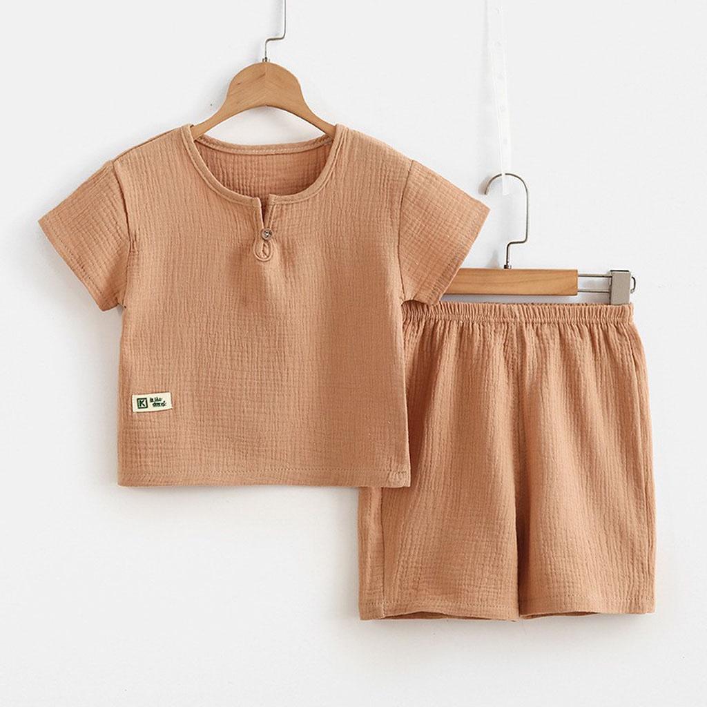 Bộ cộc tay cho bé trai bé gái, Bộ cộc đũi nhăn nhiều màu sắc cho bé 1-5 tuổi - ROSY KIDS