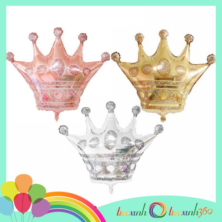 Bong bóng trang trí tiệc xinh hình vương miện