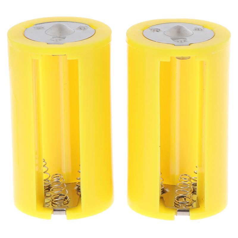 2 Chiếc 3 AA Đến D Kích Thước Pin Adapter Chuyển Đổi Switcher Hộp Nhựa