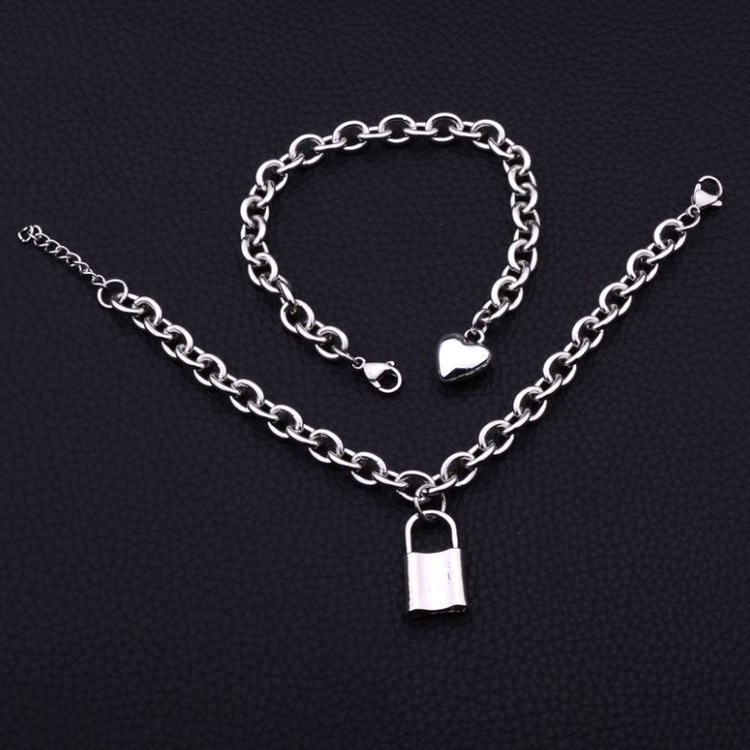 Set 2 lắc tay khoá tình yêu độc đáo