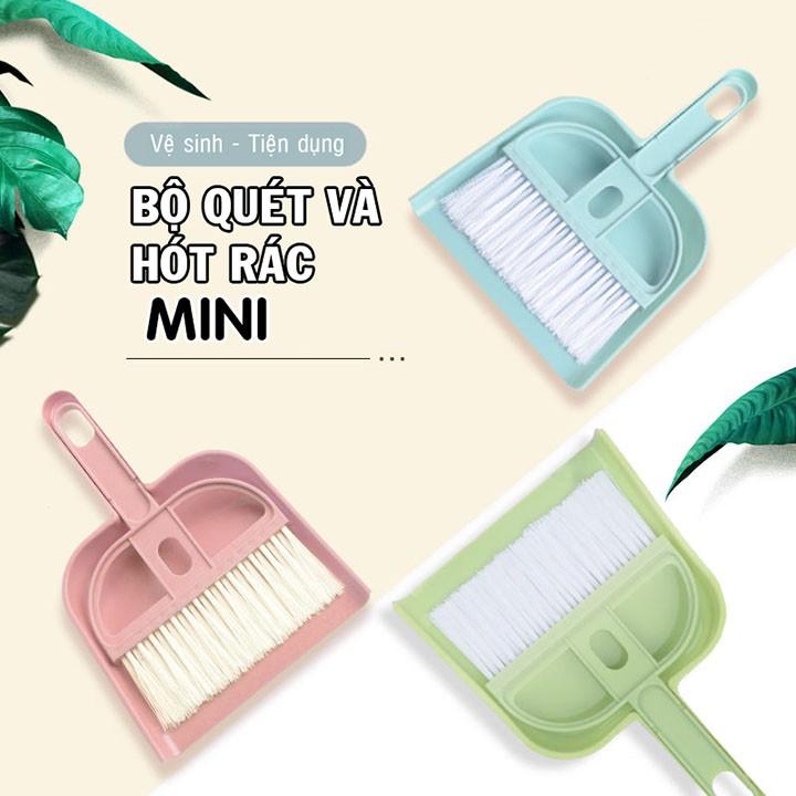 Bộ chổi, dụng cụ quét và hót rác mini tiện dụng, đồ dùng vệ sinh nhà cửa tiện ích TT&amp;GĐ